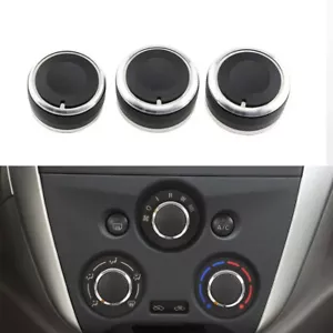 Panel Turning Switch Knob Buttons For Nissan Versa 3Pcs Heater A/C Control Knob - Foto 1 di 12
