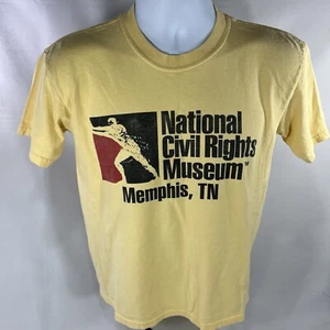 National Civil Rights Museum Memphis Tennessee Shirt Youth Large Yellow Tee - Picture 1 of 9