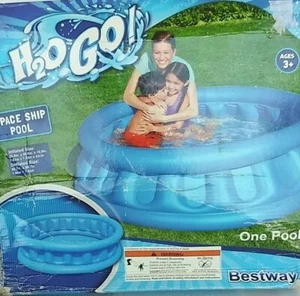 Bestway H20 Splash & Fun Space Ship Swimming Pool 59.8" x 59.8" x16.9" - Picture 1 of 4