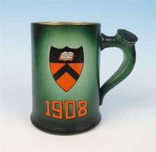 Antique Princeton University 1908 Tankard Beer Mug Shield Historical Stein