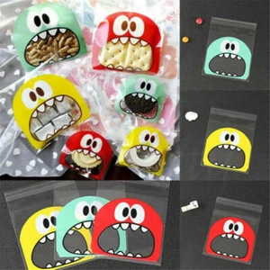 100PCS S/L Biscuit Sweet Bag Self-Adhesive Cello Gift Foodie Seal Treat Bags - Picture 1 of 11