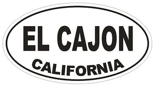 El Cajon California Oval Bumper Sticker or Helmet Sticker D2855 Euro Oval - Picture 1 of 1
