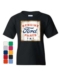 Genuine Ford Parts Old Sign Youth T-Shirt Licensed Ford Truck Tee - Picture 1 of 8