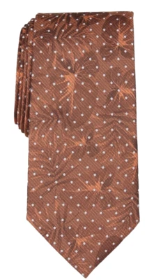 Savile Row Co Para Hombres Coñac Floral Shaw Dot Corbata Clásica Ropa de Trabajo Nuevo Foto 1 de 4