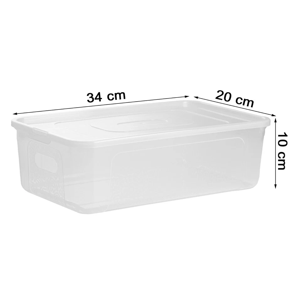 Aufbewahrungsbox mit Deckel Kunststoffbox Behälter Plastik Lagerbox Transparent - Bild 1 von 1