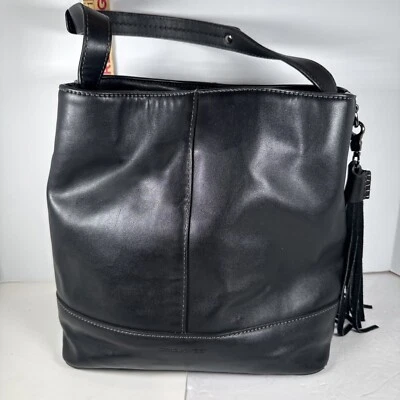 ¡Impresionante! Bolso de mano/bolso de hombro David Jones Paris negro usado en excelente estado Foto 1 de 4