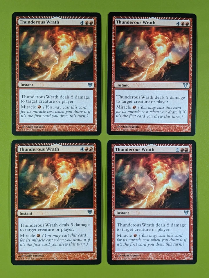 Thunderous Wrath x4 Avacyn Restored 4x Playset  Magic the Gathering MTG - Image 1 of 1