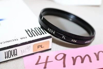 NEW Vtg HOYA 49mm PL POLARIZER FILTER Japan 49mm PL-Linear Polarizer f/SLR Film - Image 1 of 4
