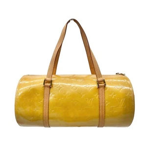 Borsa a mano Louis Vuitton Vernis Bedford giallo M91006 vernice pelle oro giappone - Foto 1 di 12