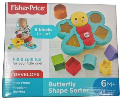 Fisher-Price Butterfly Shape Fine Motor Sorter Ages 6 M+  New - Image 1 of 4