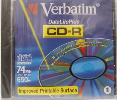 Verbatim CD-R (74min. / 650MB) Improved Printable Surface  - Bild 1 von 4