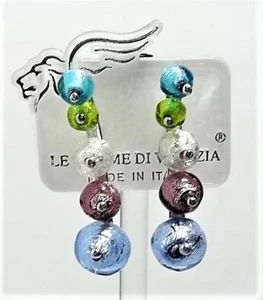 Orecchini Donna Nadia Argento 925 Antica Murrina Vetro Murano Made in Italy v597 - Foto 1 di 6