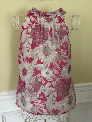 Blusa Liberty of London TARGET Floral Top Flower Power Mediana Rosa Blanca BONITA Foto 1 de 3