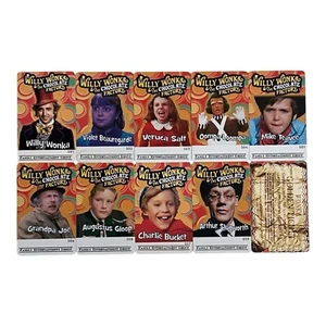10 Cards Full Set Willy Wonka And The Chocolate Factory Coin Pusher Cards 1-10 - Picture 1 of 2