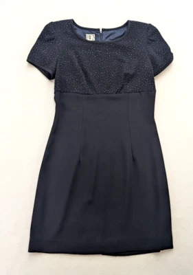 DW3 David Warren Vintage 90s Dress Size 8 Blue Glitter Party Cocktail - Image 1 of 4