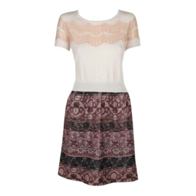 Maison Jules New Pink Combo Short-Sleeve Colorblocked Dress M $89.5 - Image 1 of 3