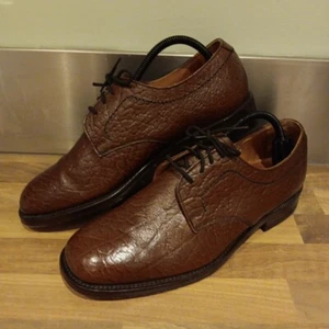 Loake braun genarbtes Leder Derby Schnürschuh formeller Schuh Herren Größe 8 hergestellt in England - Bild 1 von 19
