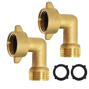 2 Packs Garden Hose Adapter90 Degree Hose Elbow For RV Water Hoses3/4" Garden... - Picture 1 of 7