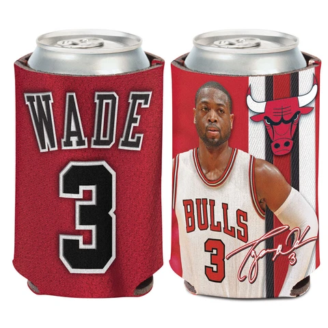 Chicago Bulls Can Cooler 12 oz. Dwyane Wade Can Cooler 12 oz. Koozie Cover