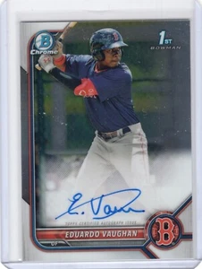 2022 Bowman - Chrome Prospect Autografi Eduardo Vaughan #CPA-EV (AU, RC) - Foto 1 di 2