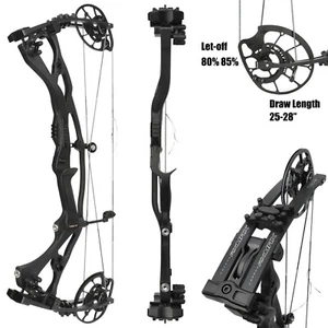 34''Archery Compound Bow 40-70lbs Let-off 85% 25-28'' RH Hunting Shooting Target - Picture 1 of 11
