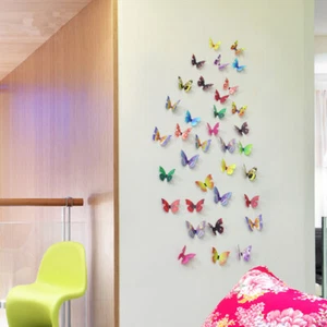 [LF] 3D Butterfly Sticker Art Design Decal Wall Stickers Home Decor - Picture 1 of 12