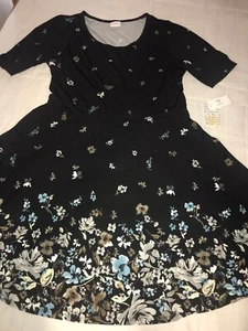 Lularoe Nicole Kleid 🦄 Rarität schwarz ombré Blumen Tauchtaschen plus 2X/2XL/XXL 22/24 - Bild 1 von 10