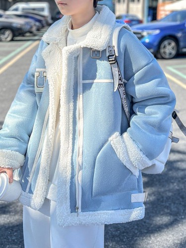 OFF WHITE Giacca Calda Uomo Inverno Casaul Lana Agnello Miscela Cashmere Cashmere Cappotto Cotone Giacca Biker