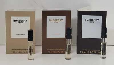 BURBERRY HERO EDP,BURBERRY HERO EDT,BURBERRY HERO PARFUM 0.05 液量盎司男式表盘 — 第 1/2 张图片