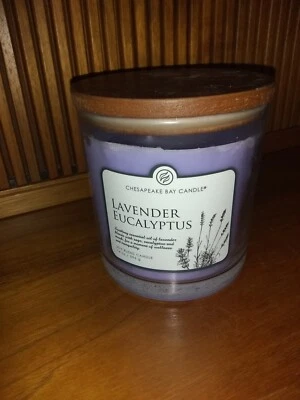 Aceites esenciales de eucalipto lavanda vela bahía Chesapeake 3 mechas ¡relajación!  Foto 1 de 3