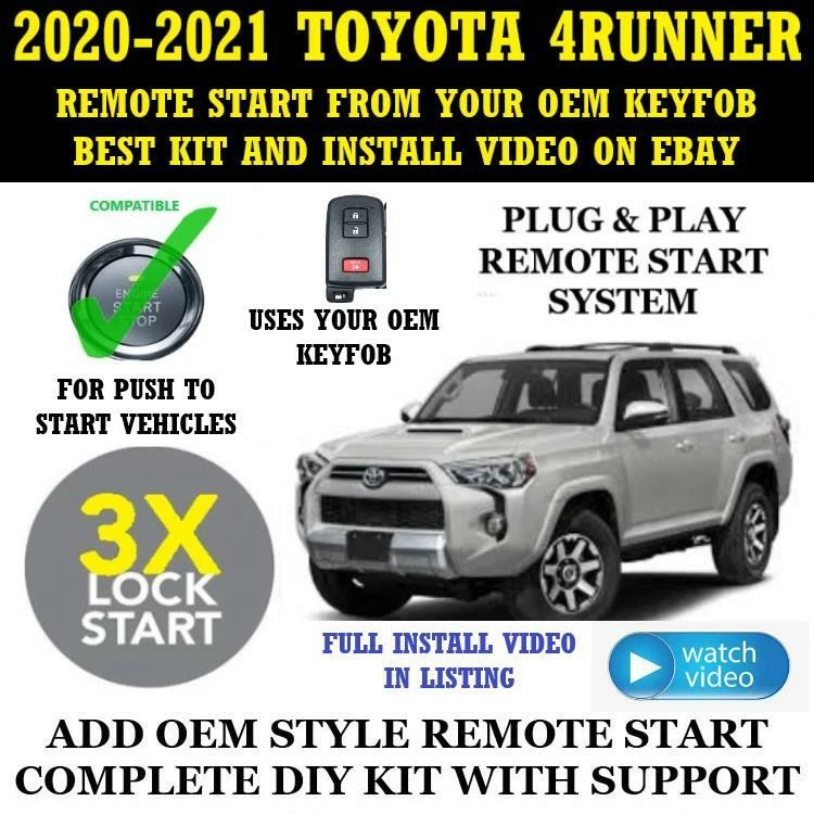 PLUG & PLAY ARRANQUE REMOTO 2020-2021 TOYOTA 4RUNNER PUSH TO START 3X LOCK 4 RUNNER - Imagem 1 de 1