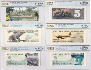 Set of 10, Military Fest Certificates, MPC Choice UNC. - Picture 1 of 13