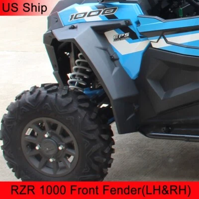 2pcs Front XXL Extended Fender Flares Compatible with Polaris RZR 1000 2014-2023 Foto 1 de 4