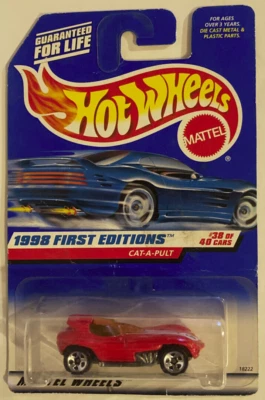 Hot Wheels 1998 First Editions 38/40 Red Cat-A-Pult Die-Cast Toy Car #681 - Image 1 of 4