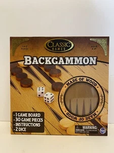 Classic Board Game Backgammon For 2 Players Age 6+ Made of Wood - Picture 1 of 4