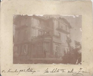 FOTOGRAFIA ORIGINALE D'EPOCA _ISTANTANEA_ PALLANZA_VILLA ZINO_11 NOVEMBRE 1902 - Picture 1 of 1