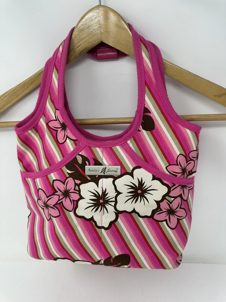 Isabella's Journey Baguette Pink Purse Cotton Shoulder Purse With Interior Pouch - Image 1 of 4