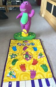 2001 Barney Move ‘N Groove Dance Mat TESTED WORKS Inflatable Barney the Dinosaur