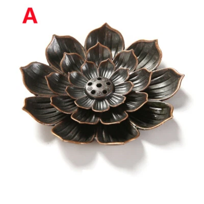 3,5-дюймовая латунная винтажная конусообразная ладанка лотос ловушка для пепла для йоги - Изображение 1 из 4