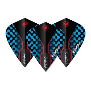 5 New Sets Winmau Prism Zeta Kite Dart Flights - Black Blue Red - Picture 1 of 3