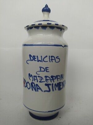 Albarelo Vintage Delicias De Mazapán Doña Jimena - Bote Cerámica Tipo Farmacia • 29.99€