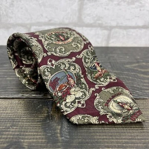 vtg tabasco tie 100% silk gulf shrimp ole tabasco - Picture 1 of 9