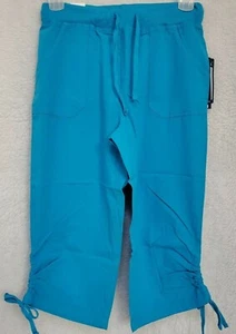 Pantalones capri Gloria Vanderbilt para mujer talla mediana Petite PM azul acuario NUEVO - Imagen 1 de 24