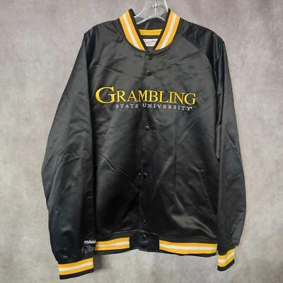 NWT Mitchell & Ness Grambling State Tigers Lightweight Satin Jacket Mens L - Image 1 of 4