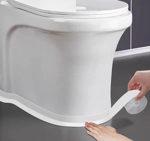 Caulk Tape Waterproof Self Adhesive, 2 Rolls White Toilet Caulk Sealant Tape,... - Picture 1 of 8