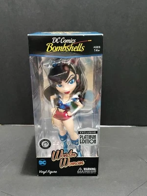 Figura Vinilo Mujer Maravilla Edición Platino Bombshells DC Comics Foto 1 de 4