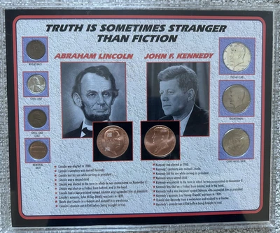 Lincoln & Kennedy Truth Is Sometimes Stranger Than Fiction Morgan Mint Coin Set  - Image 1 of 2