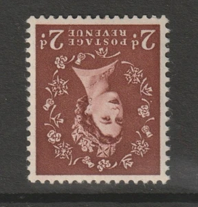 1955 QEII 2d ROTBRAUN "INVERTIERT WMK" IN UM/NEUWERTIG. - Bild 1 von 2