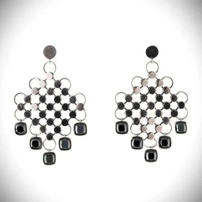JOHN HARDY Dot Collection Sterling Silver & Hematine Chandelier Earrings - Image 1 of 4