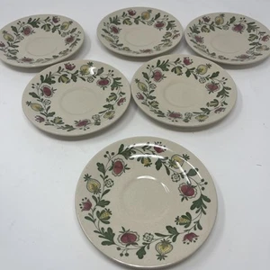 VTG JOHNSON BROS. Staffordshire Old Granite **Gretchen** Saucers Set of 6 - Picture 1 of 6